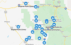 Go to Google map of libraries